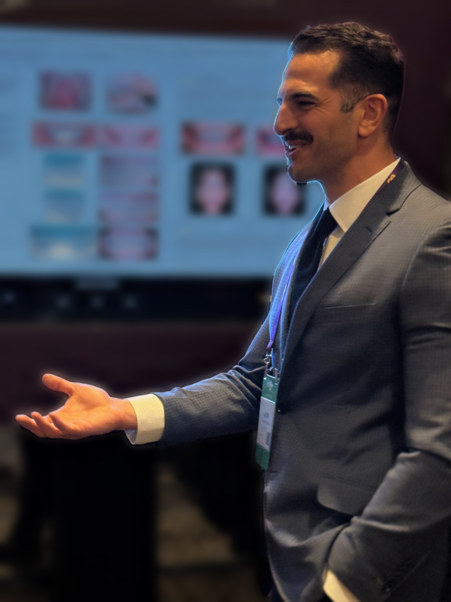 Dr. Justin W. Nichols presenting research at the American College of Prosthodontists annual session